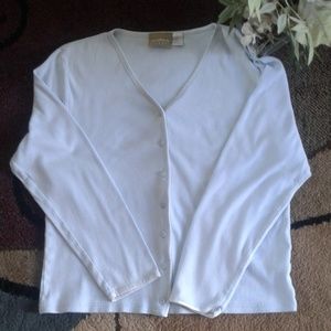 Liz Claiborne light blue button down top.